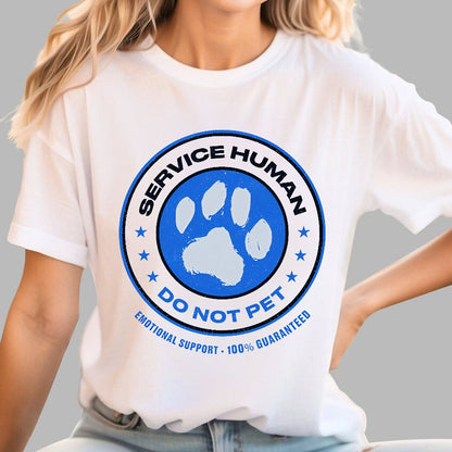 Service Human Do Not Pet Geek T-Shirt