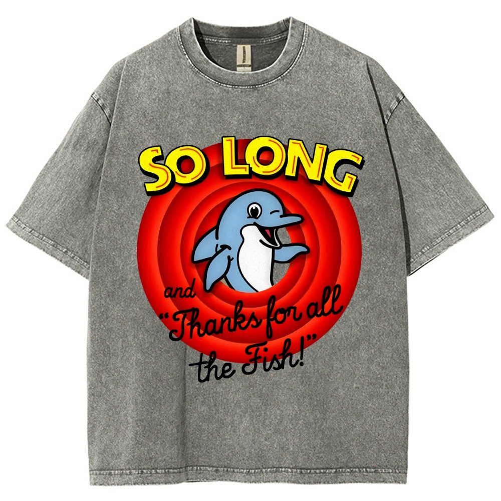 So Long And Thanks For All The Fish Vintage Distressed T-shirt