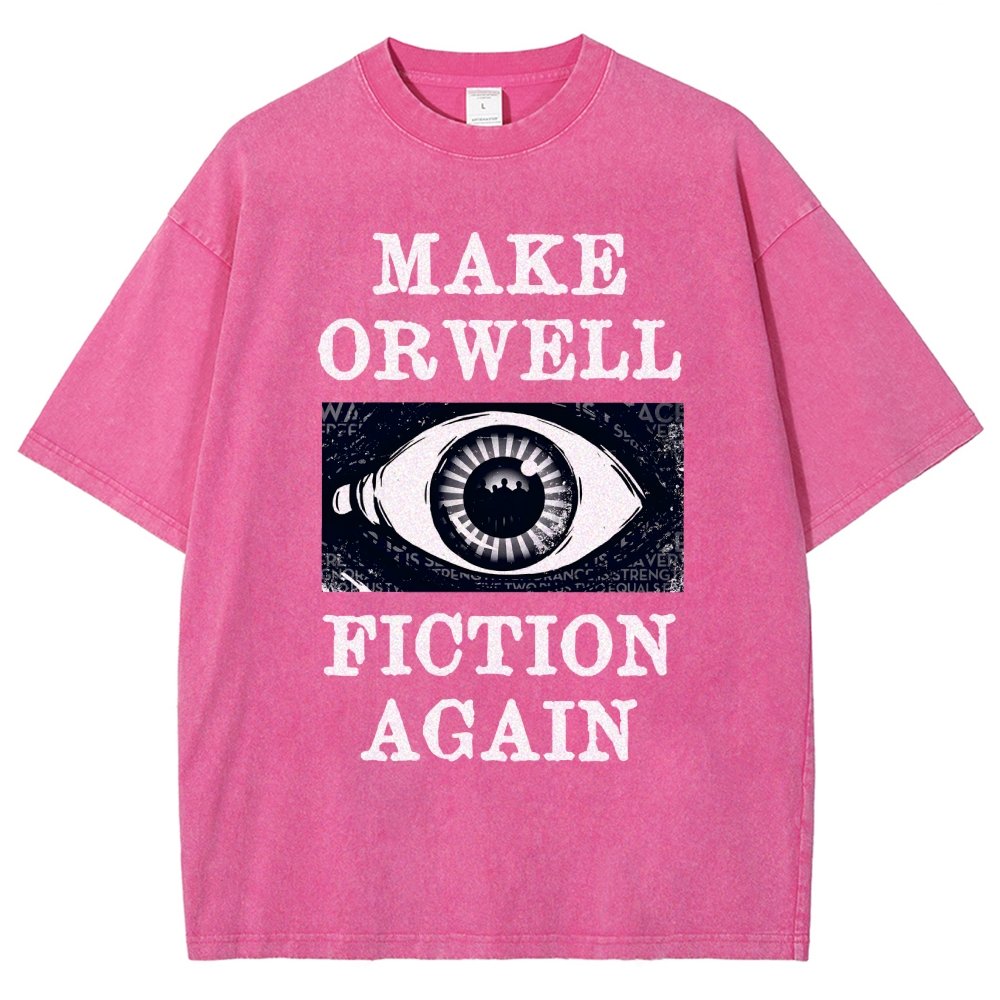 Make Orwell Fiction Again Vintage Distressed T-shirt