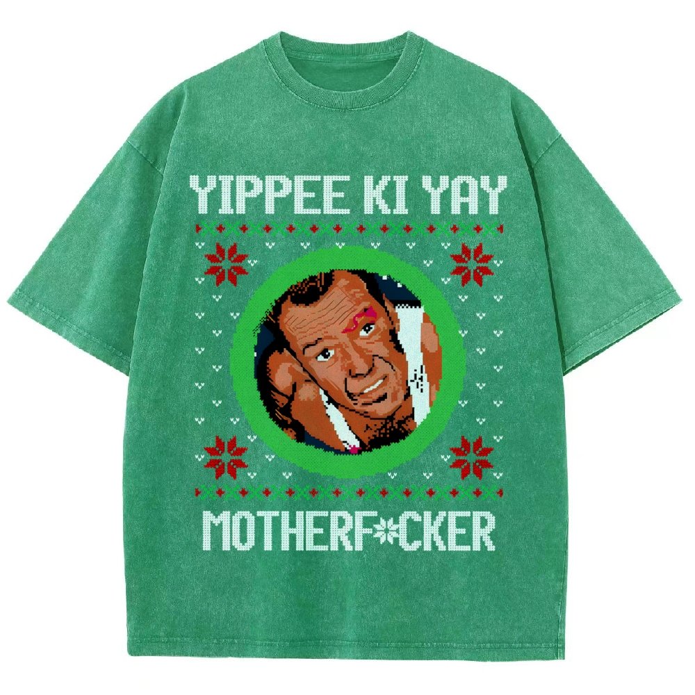 Yippee Ki Yay Motherf Cker Vintage Distressed T-shirt
