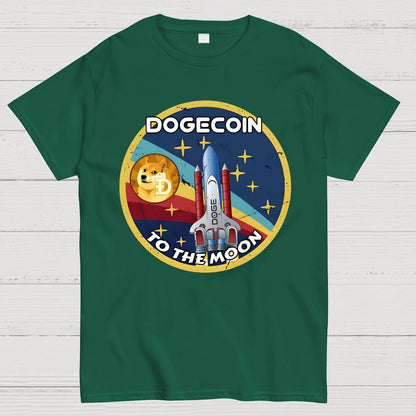 Dogecoin To The Moon DOGE Geek T-Shirt