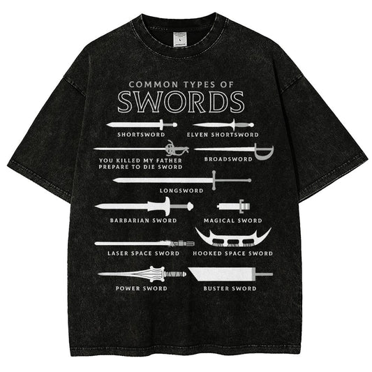 Common Types Of Swords Vintage Distressed T-shirt