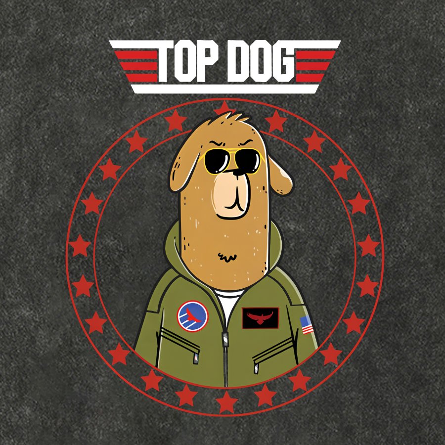 Top Dog.Sarcasm Vintage Distressed T-shirt