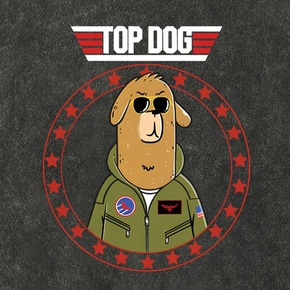 Top Dog.Sarcasm Vintage Distressed T-shirt