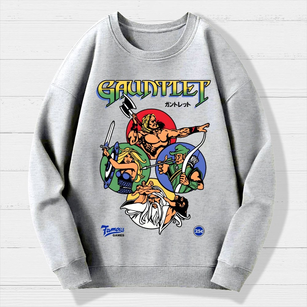 Gauntlet Retro Vintage Arcade Gaming Geek Cotton Sweatshirt