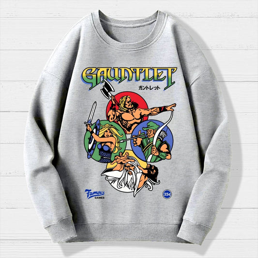 Gauntlet Retro Vintage Arcade Gaming Geek Cotton Sweatshirt