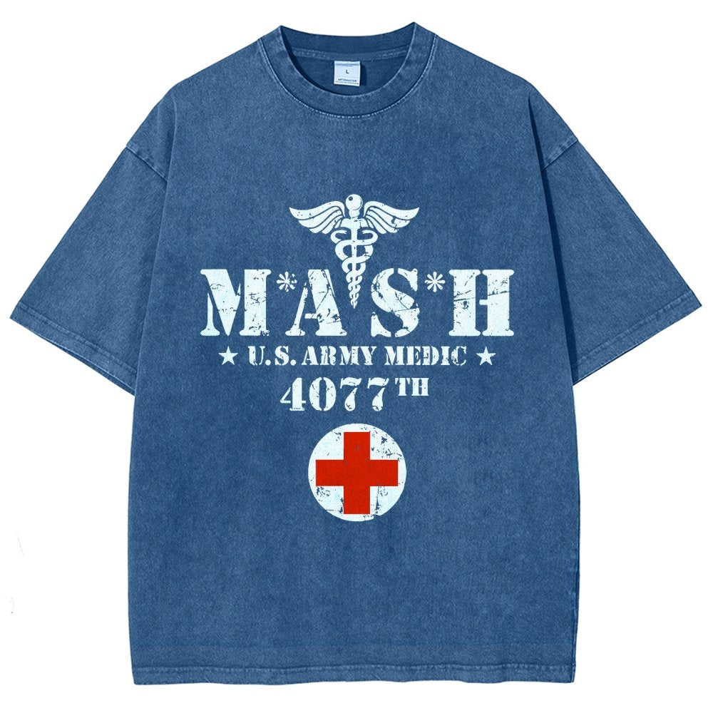 Old School University Vintage Distressed T-shirt