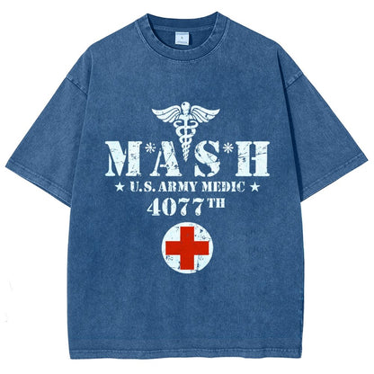 Old School University Vintage Distressed T-shirt