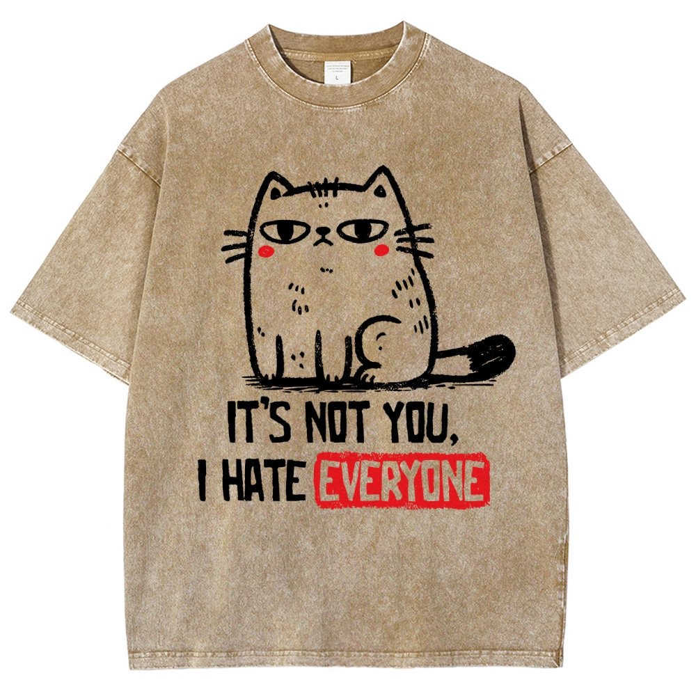Its Not You I Hate Everyone Vintage Distressed T-shirt