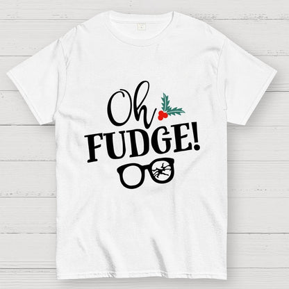 Funny Christmas Oh Fudge Holiday Geek T-Shirt