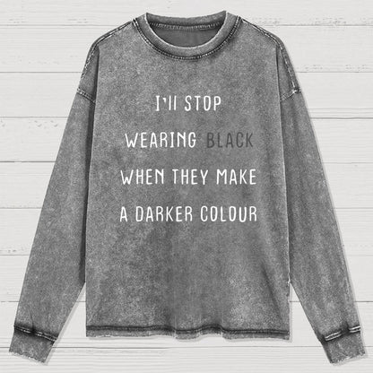 Wearing Black Washed Long Sleeve Tee