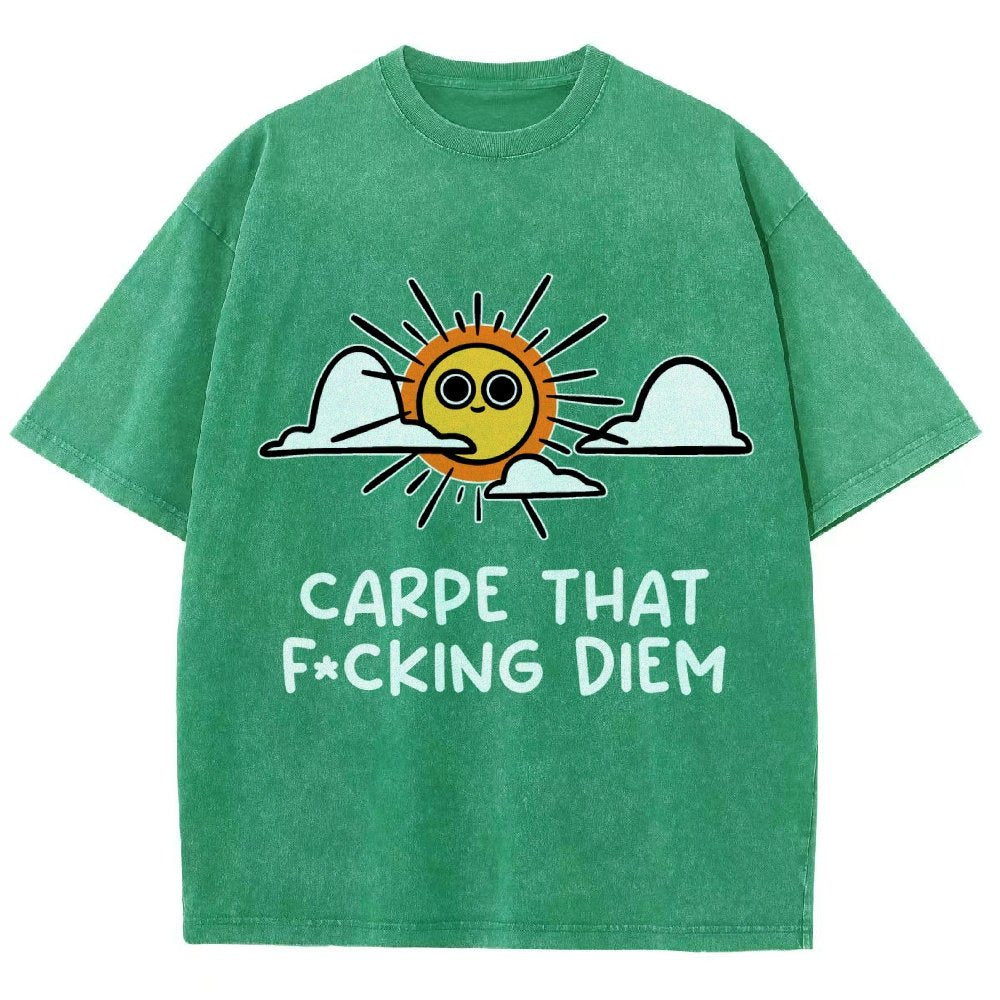 Carpe Diem Vintage Distressed T-shirt
