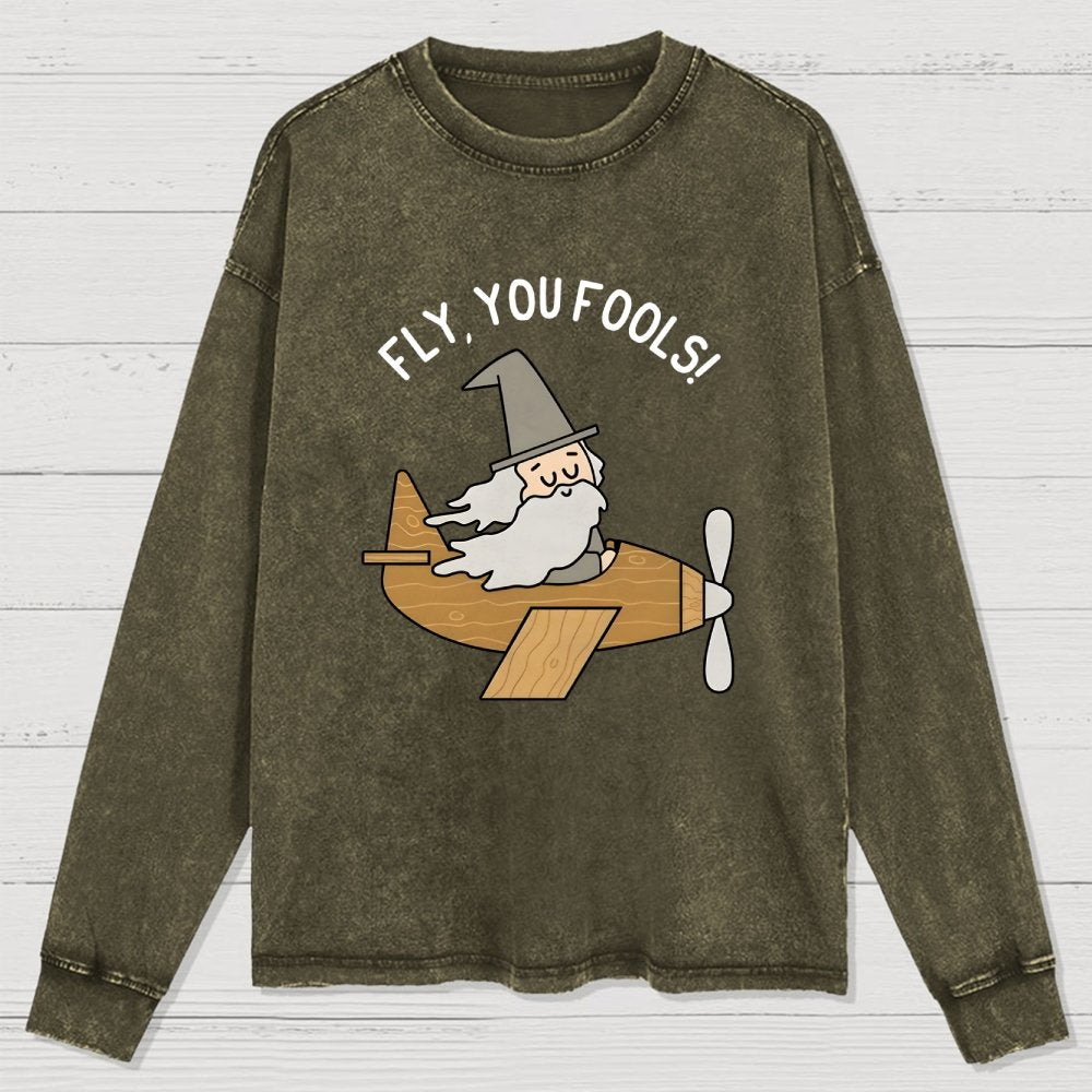 Fly Fools Washed Long Sleeve Tee