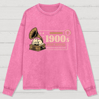 1900s Music Festival Washed Long Sleeve Tee 2509001398