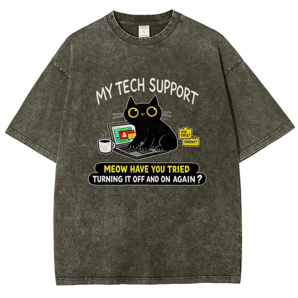 My Tech Support Vintage Distressed T-shirt