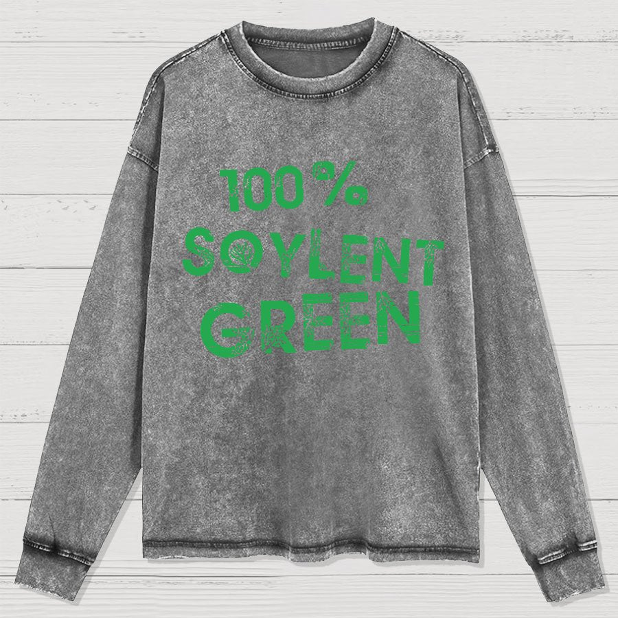 100% Fictitious Food Geek Washed Long Sleeve Tee