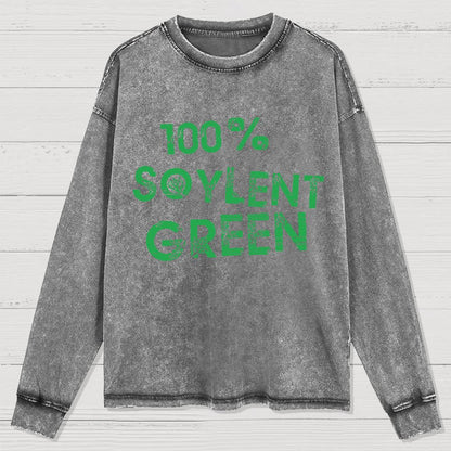 100% Fictitious Food Geek Washed Long Sleeve Tee