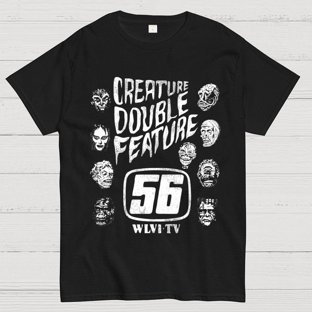 Creature Double Feature Classic Monsters Unisex Geek T-Shirt