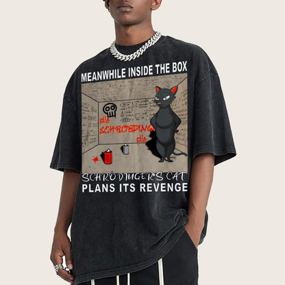 Inside The Box：Schrödingers Cat Plans Its Revenge Vintage Distressed T-shirt