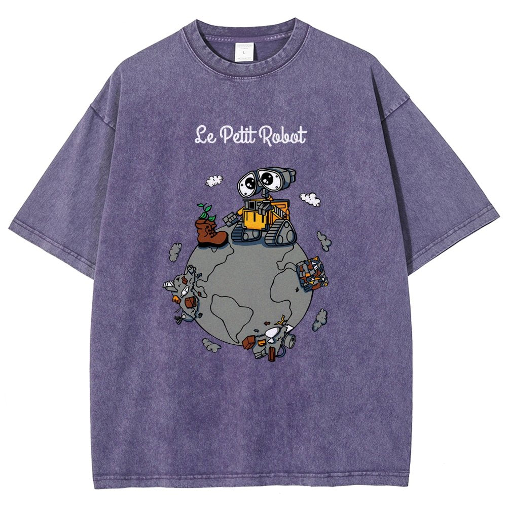 Le Petit Robot Vintage Distressed T-shirt