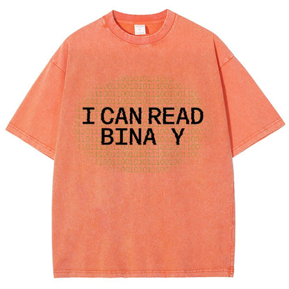 I Can Read Binary Vintage Distressed T-shirt