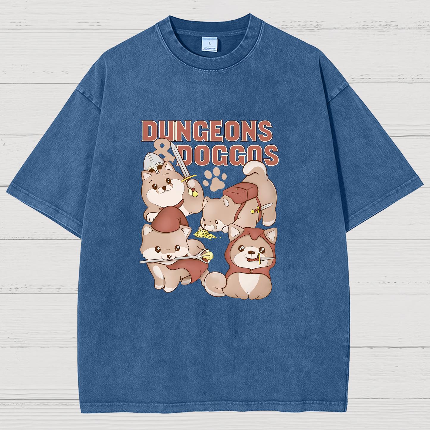 DUNGEONS AND DOGGOS Vintage Distressed T-shirt