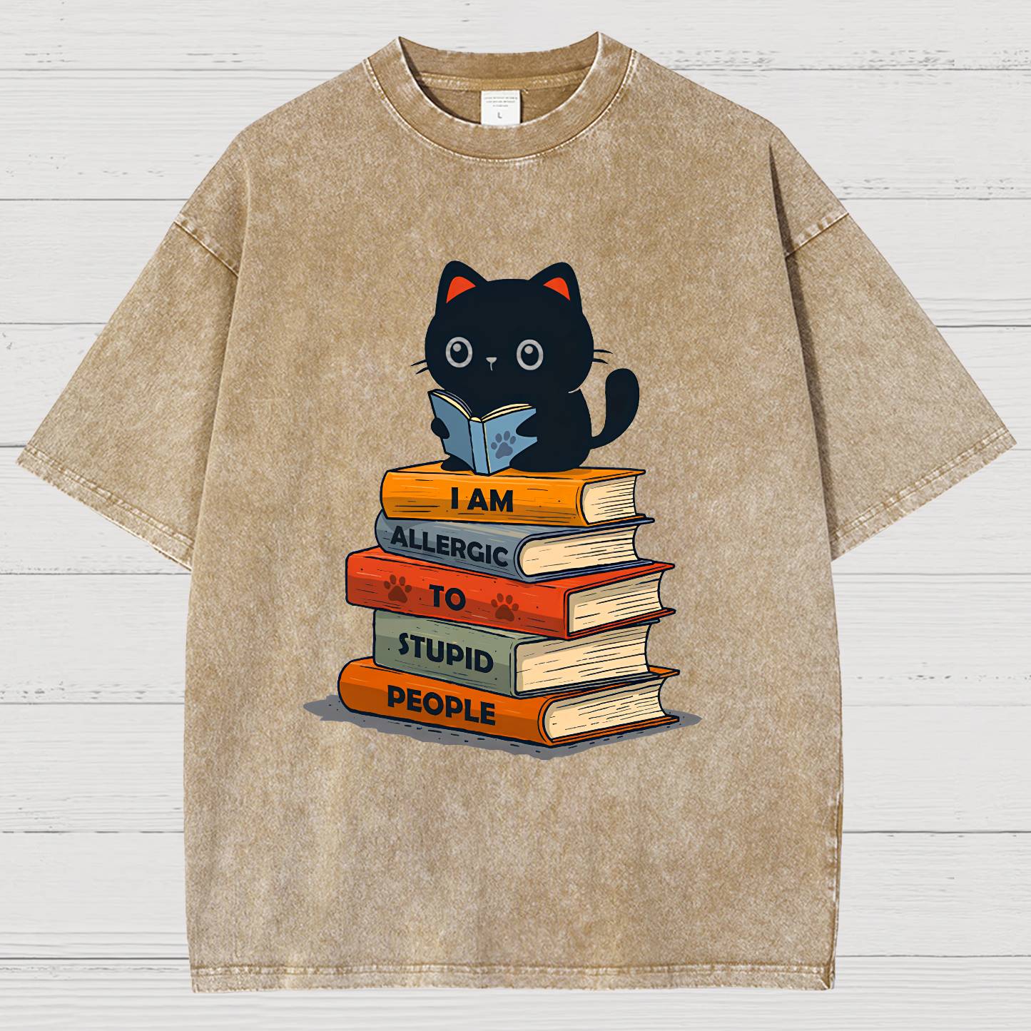 Allergic To Stupid People. Sarcasm Vintage Distressed T-shirt