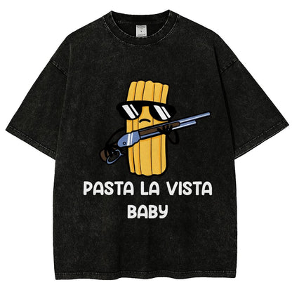 Pasta la Vista Baby Vintage Distressed T-shirt
