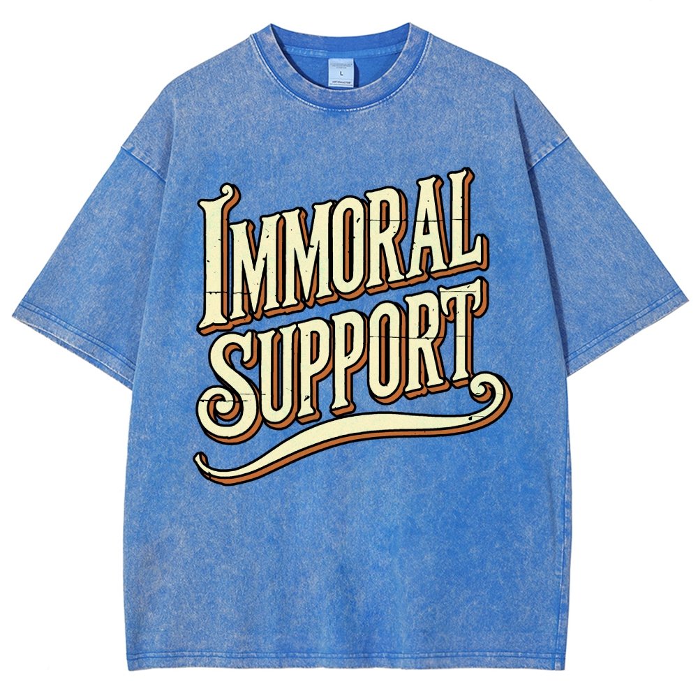 Immoral Support Friend Vintage Distressed T-shirt