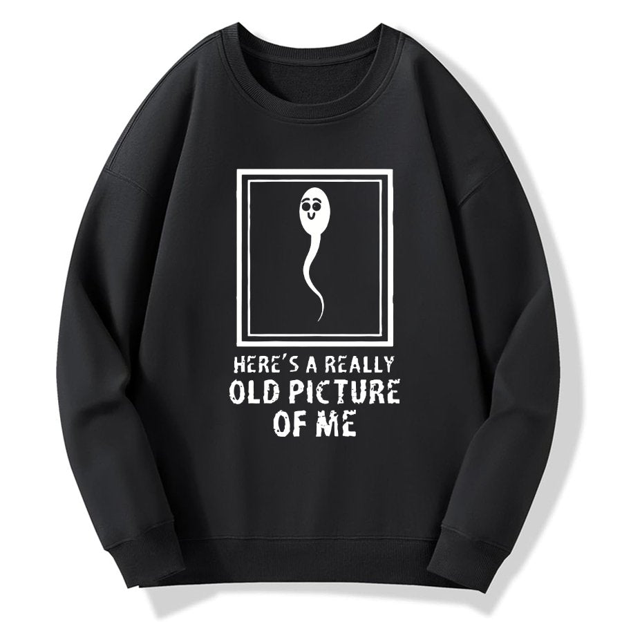 Here's A Really Old Picture Of Me Geek Cotton Sweatshirt