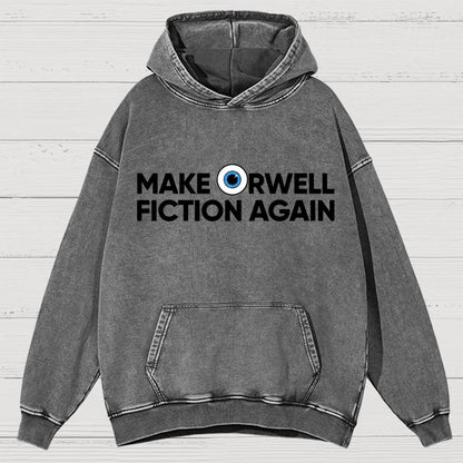 Make Orwell Fiction Again Vintage Distressed Hoodie