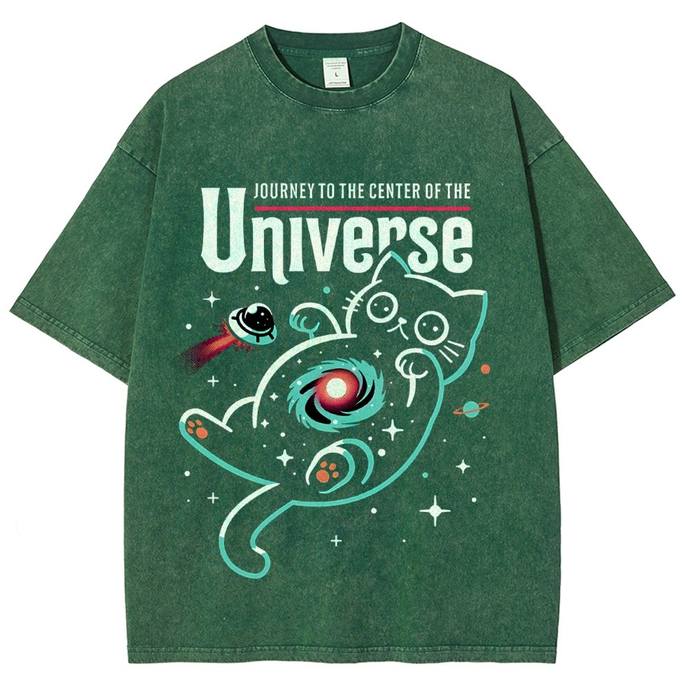 Journey to the Center of the Universe Vintage Distressed T-shirt