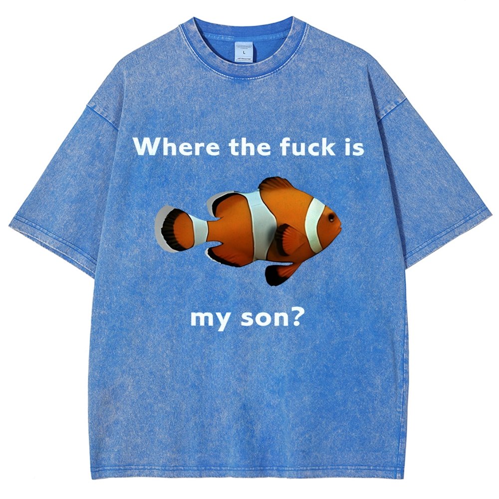Fish Looking For Son Vintage Distressed T-shirt