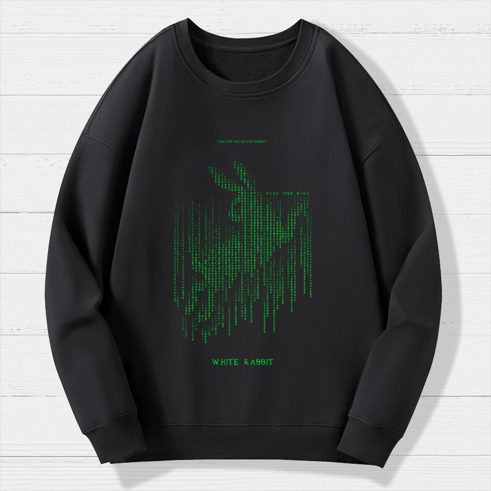 White Rabbit Geek Cotton Sweatshirt