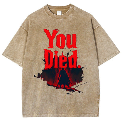You Died ！Vintage Distressed T-shirt