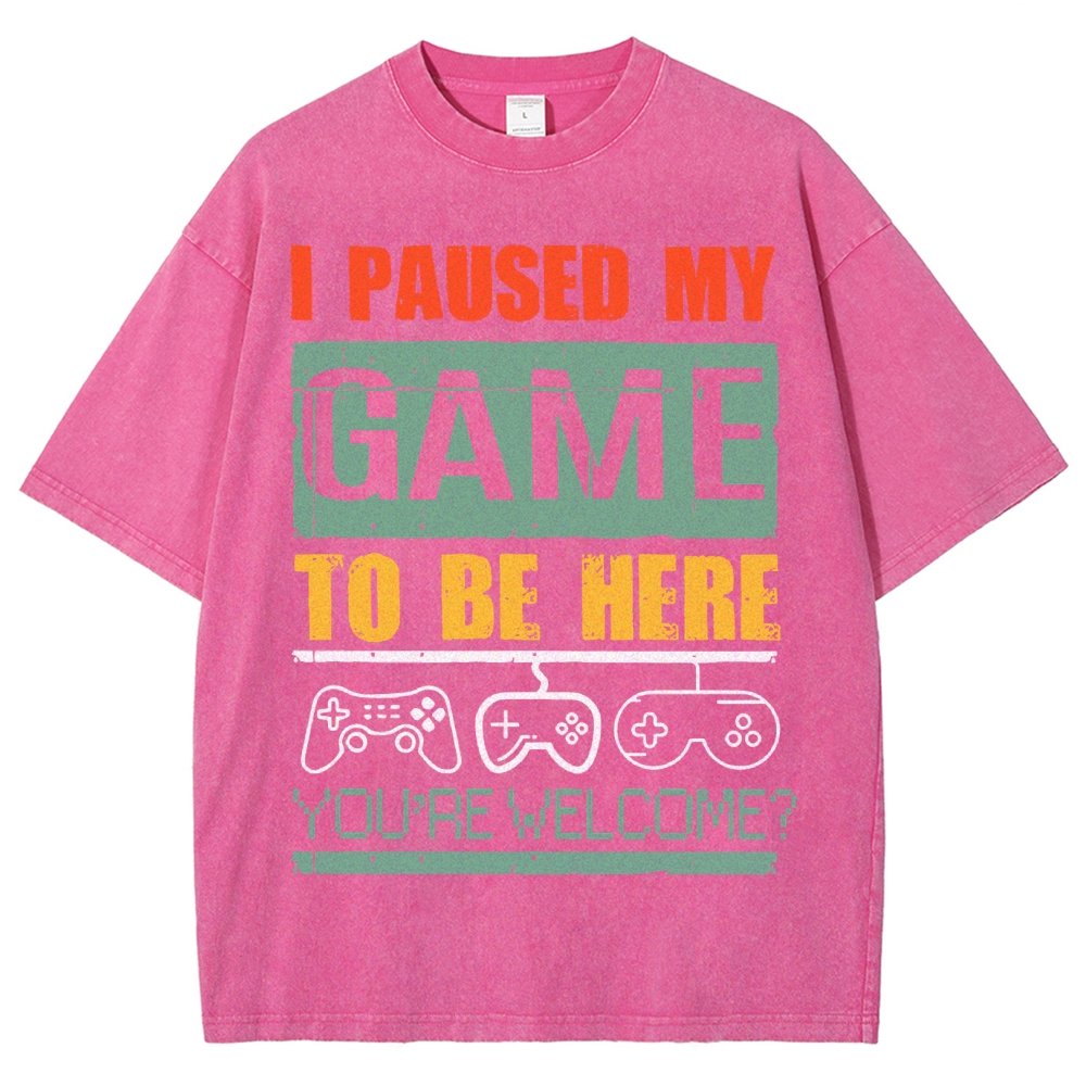 I Paused My Game To Be Here Vintage Distressed T-shirt