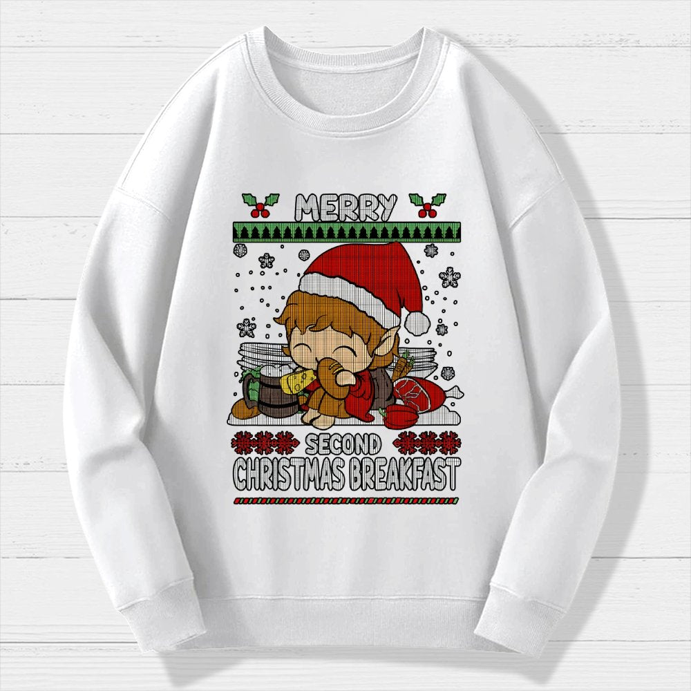 Extra breakfast Christmas Geek Cotton Sweatshirt