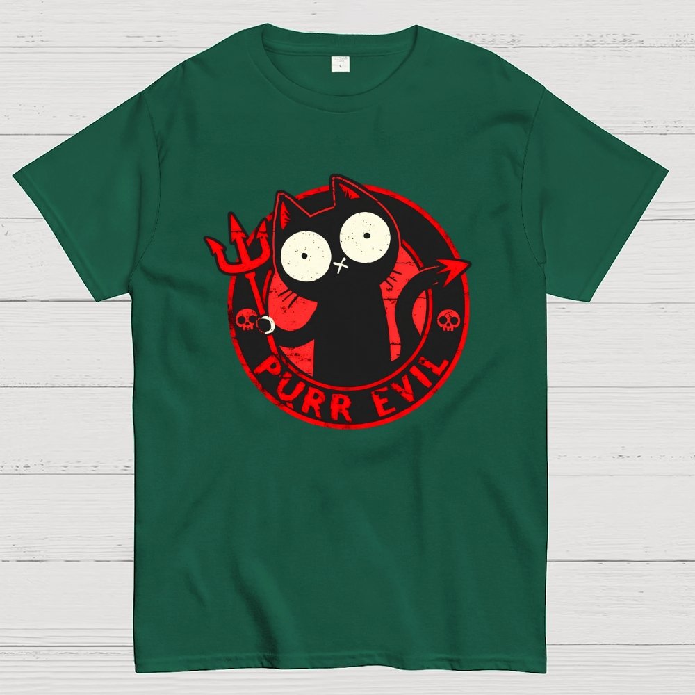 Purr Evil Cat Geek T-Shirt