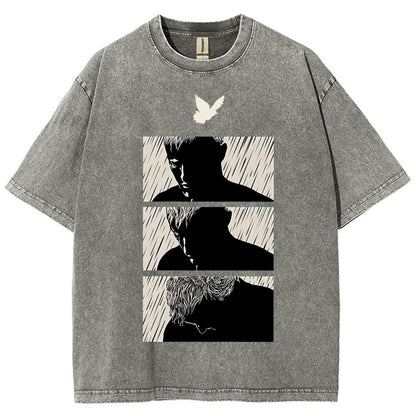 Ending White Vintage Distressed T-shirt