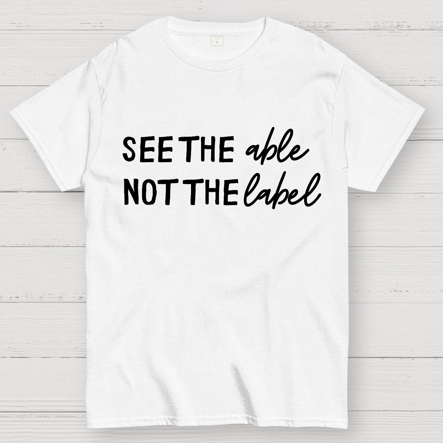 See the Able Not the Label Autism Geek T-Shirt