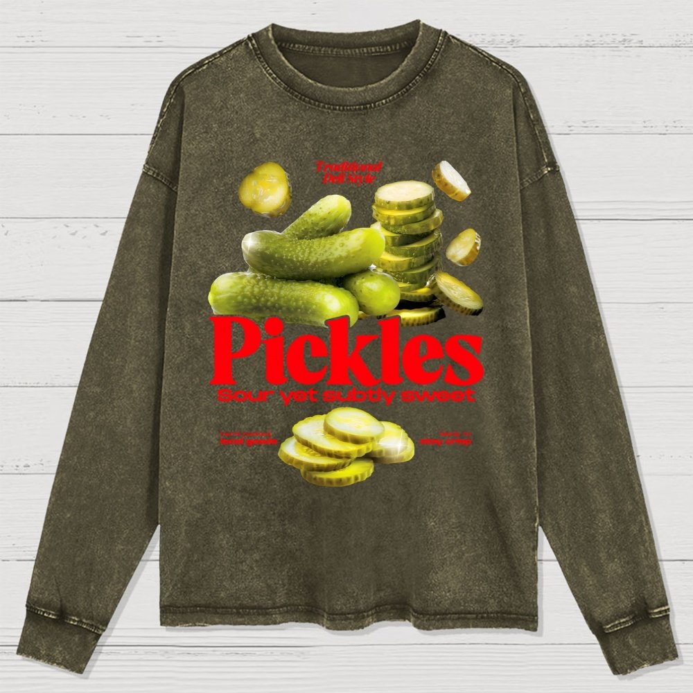 Retro Pickle Commercial Washed Long Sleeve Tee