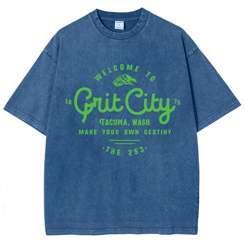 Grit City Tacoma Washington Vintage Distressed T-shirt