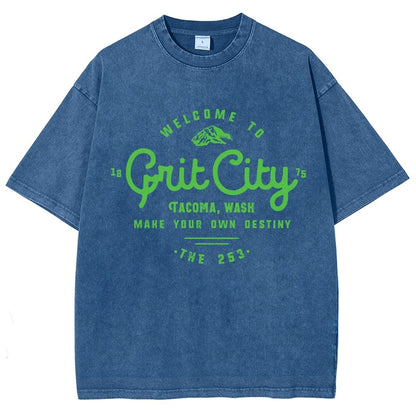 Grit City Tacoma Washington Vintage Distressed T-shirt