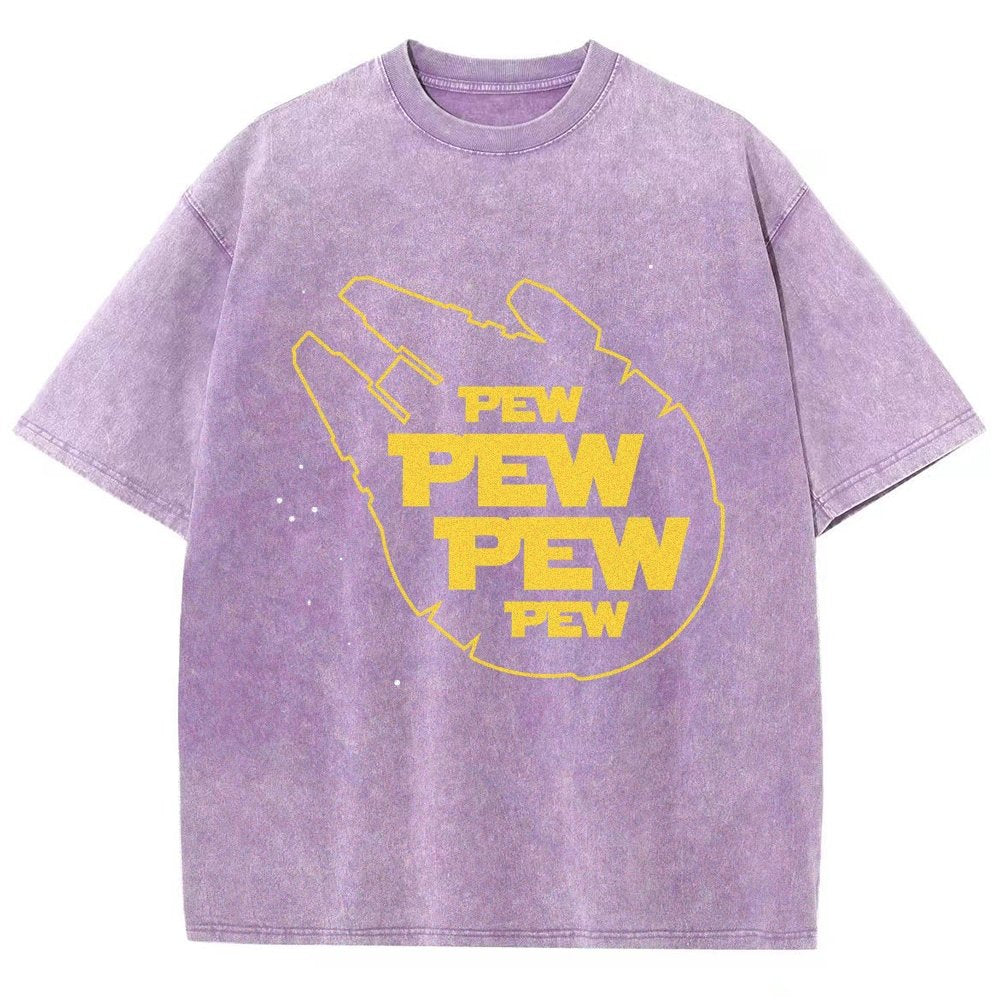 Pew Pew Starship Vintage Distressed T-shirt