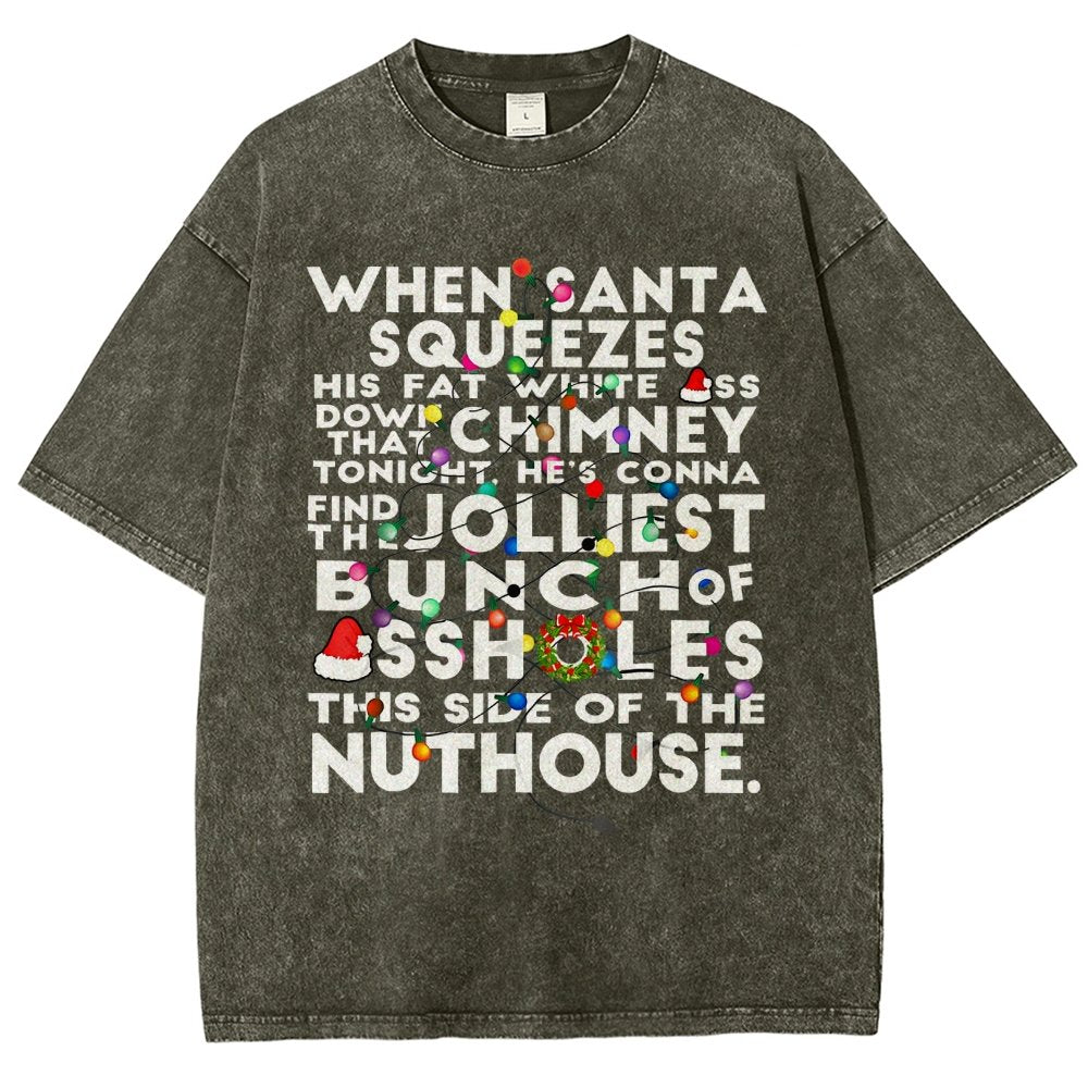 Christmas Vacation Jolly Group Vintage Distressed T-shirt