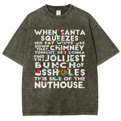 Christmas Vacation Jolly Group Vintage Distressed T-shirt