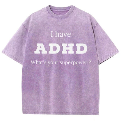Adhd Is My Superpower Vintage Distressed T-shirt