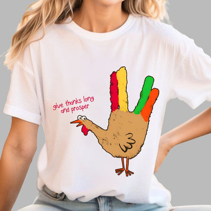 Give Thanks Live Well and Thrive Geek T-Shirt