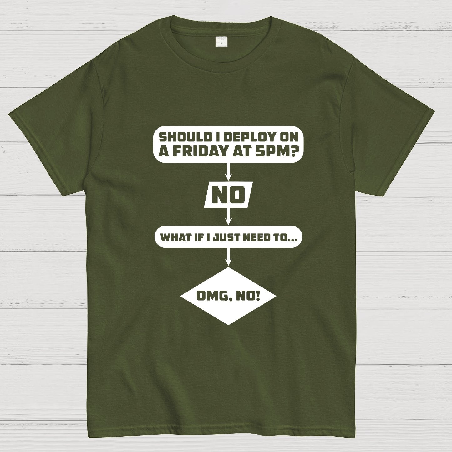 Deploy on Friday? Geeky T-Shirt