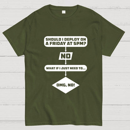 Deploy on Friday? Geeky T-Shirt